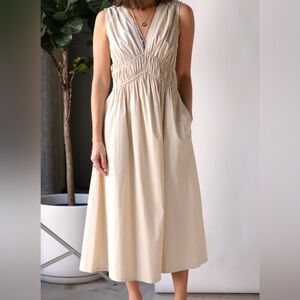 Xirena Cotton Poplin Cyra Dress Sand Size XS